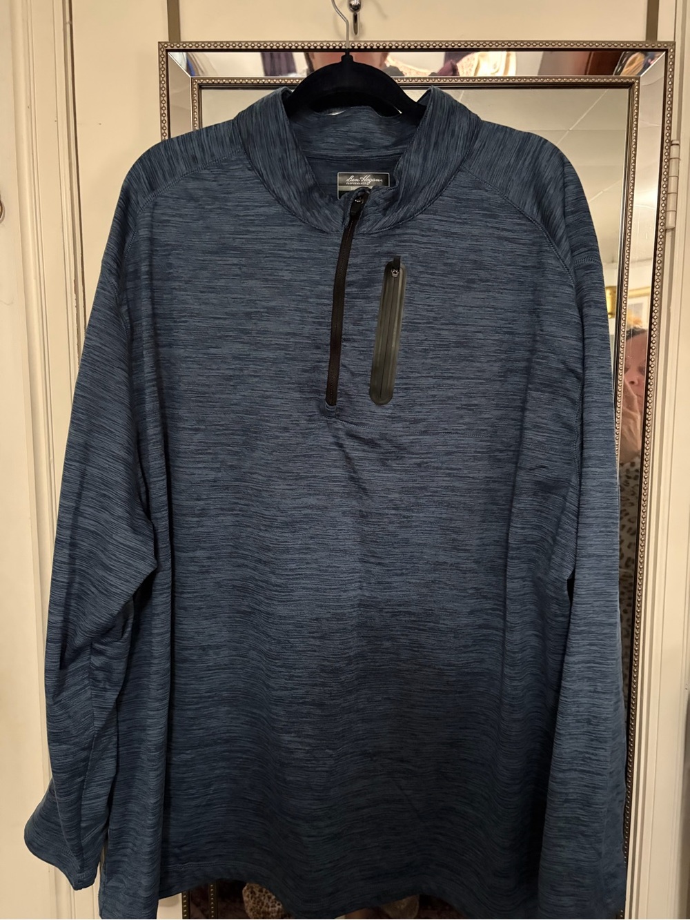 Hogan Men's Navy Heather Quarter-Zip Pullover